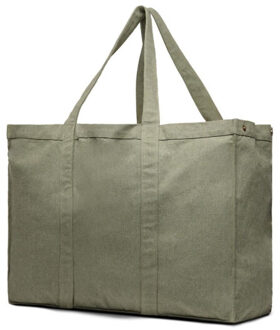 Hilo aware maxi canvas gerecycleerde 32l draagtas - maat One size Groen