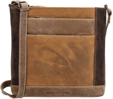 Himalaya Shoulderbag brown damestas Bruin - H 22 x B 23,50 x D 6,50 cm