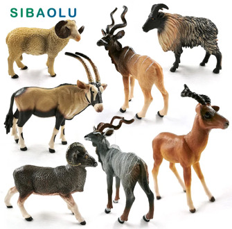 Himalayan Sheep Antelope Wildebeest Argali figurine Animal model home decor miniature fairy garden decoration accessories modern