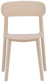 Hioshop 4 x Åstol eetkamerstoel plastic beige. Wit