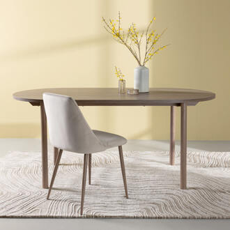 Hioshop Andy eetkamertafel 90x180cm naturel. Beige