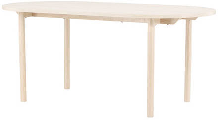 Hioshop Andy eetkamertafel ovaal 90x180 cm whitewash. Wit