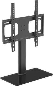 Hioshop B-TTS 400 TV-meubel met glazen voet, Zwart.