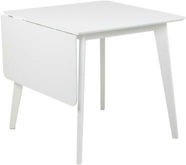 Hioshop basic Crow Eettafel Inklapbaar - 120 x 80 cm - Wit