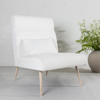 Hioshop Bloom fauteuil wit.