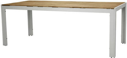 Hioshop Bois eettafel tuin natuur, wit. Transparant