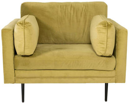 Hioshop Boom II fauteuil velours groen.