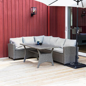 Hioshop Brentwood loungeset 2 delen grijs,grijs.