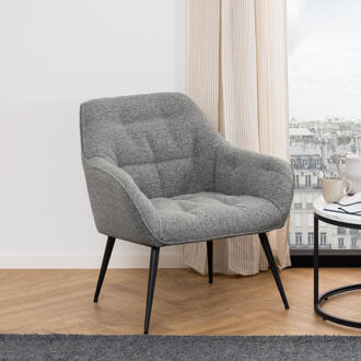 Hioshop Brie fauteuil grijs.