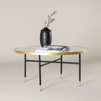 Hioshop Bubbles salontafel Ø98 cm goud. Wit