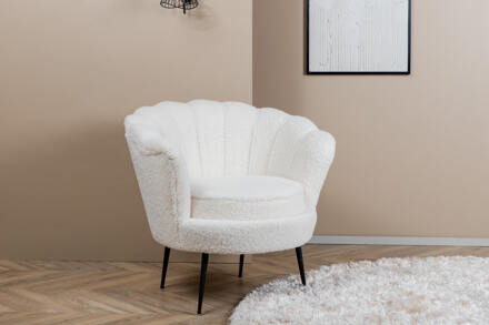 Hioshop Calais fauteuil teddy wit. Multicolor