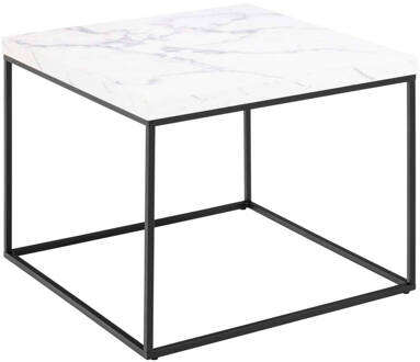 Hioshop Carossa salontafel 60cm marmer decor wit.