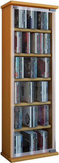 Hioshop Classic wandkast , CD-toren 6 planken Beuken decor. Bruin