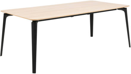 Hioshop Coy eetkamertafel 100x200 cm eiken, zwart. Geel