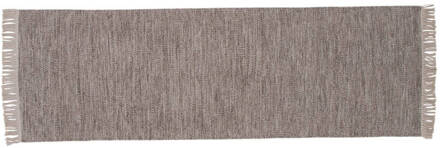 Hioshop Cyrus vloerkleed 250x80 cm wol beige.