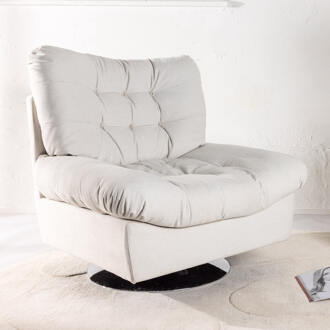 Hioshop Florens fauteuil offwhite. Wit