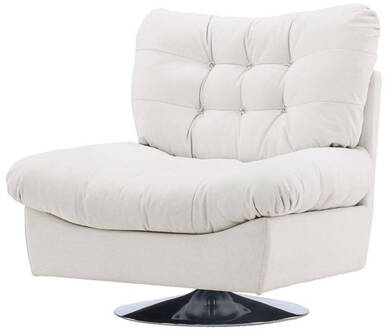 Hioshop Florens fauteuil offwhite. Wit