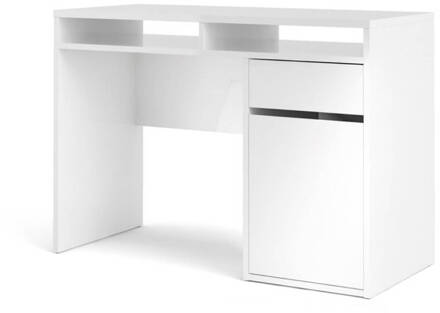 Hioshop Fula bureau 2 vakken, 1 lade en 1 deur wit hoogglans.