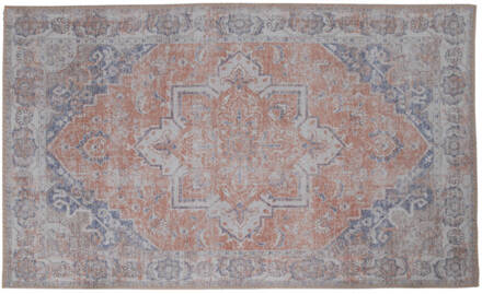 Hioshop Hawai vloerkleed 160x230 cm oranje en blauw.