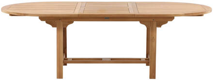 Hioshop Kenya eettafel tuin incl. extra blad 180, 240 cm natuur. Transparant