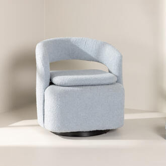 Hioshop Laurel fauteuil draaifunctie blauw.