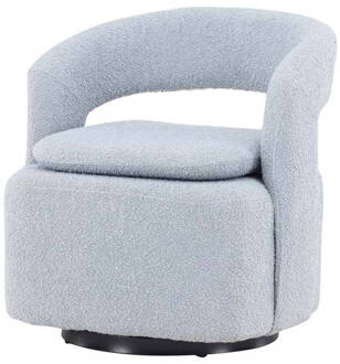 Hioshop Laurel fauteuil draaifunctie blauw.