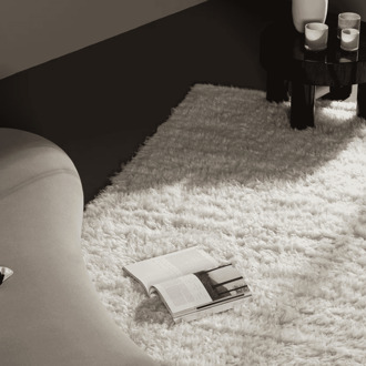 Hioshop Leiko vloerkleed 230x160 cm wol wit.