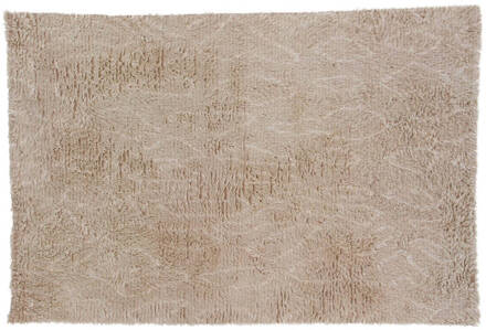 Hioshop Leiko vloerkleed 300x200 cm wol beige. Wit