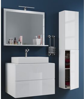 Hioshop LendasL badkamer 60 cm, spiegel, wit.