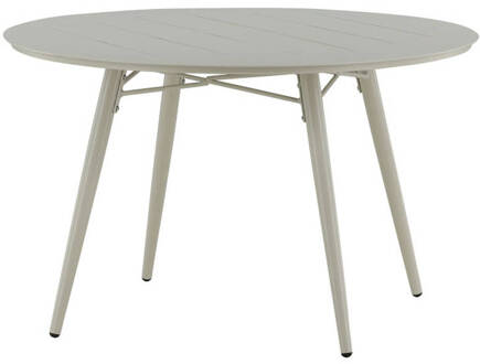 Hioshop Lina eettafel tuin Ø120cm beige.