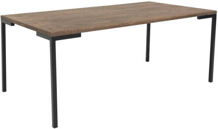 Hioshop Lugano salontafel 110x60 cm gerookte eik geolied. Geel