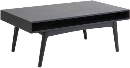 Hioshop Martha salontafel met 1 plank, massief/gefineerd eiken Geel