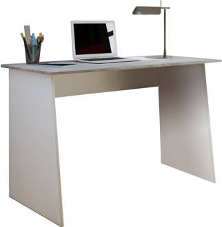 Hioshop Masola Maxi bureau wit/betonlook. Crème