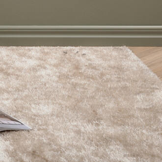 Hioshop Mattis vloerkleed 290x200 cm polyester beige.