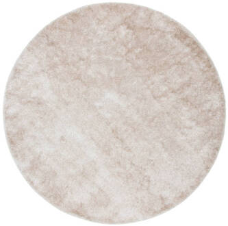 Hioshop Mattis vloerkleed Ø200 cm polyester beige.