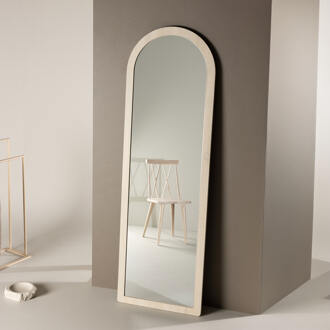 Hioshop Memphis spiegel vloer 60x193 cm whitewash. Wit