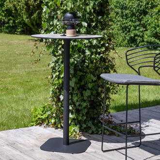 Hioshop Milano tuin bartafel Ø70cm grijs.