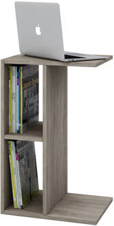 Hioshop Nachto salontafel , laptoptafel 2 plankenSonoma eiken decor. Bruin