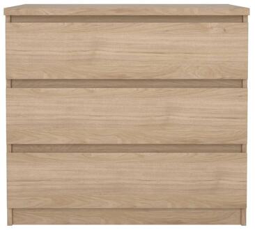 Hioshop Nada kommode 3 laden Hickory decor. Bruin