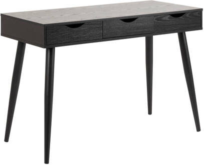 Hioshop Nete bureau met 3 lades zwart.