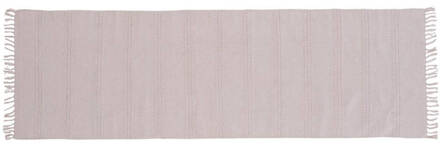 Hioshop Nico vloerkleed 250x80 cm katoen beige.