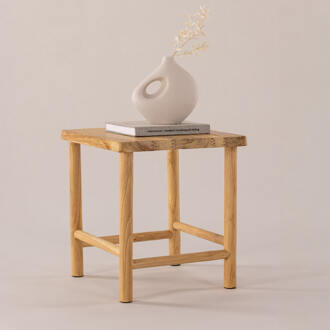 Hioshop Noster eetkamerstoel kruk naturel. Beige