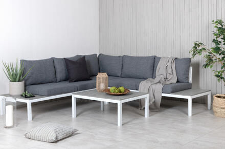 Hioshop Odense loungeset 2 delen grijs,wit.