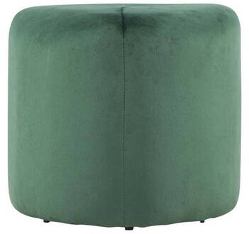 Hioshop Peg poef Ø46cm velours groen.