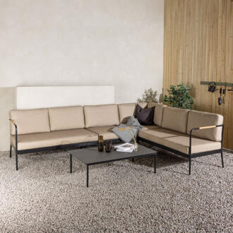 Hioshop Pehnna loungeset 2 delen beige,zwart.