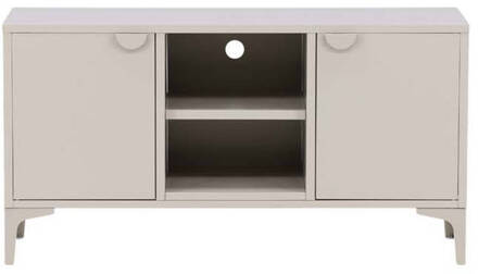 Hioshop Piring TV-meubel 2 deuren 1 plank beige.