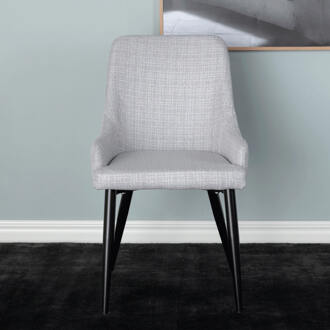 Hioshop Plaza eetkamerstoel lichtgrijs, zwart. Multicolor, Transparant