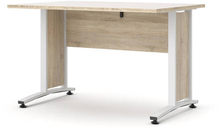 Hioshop Prisme bureau B eiken decor en wit. Geel