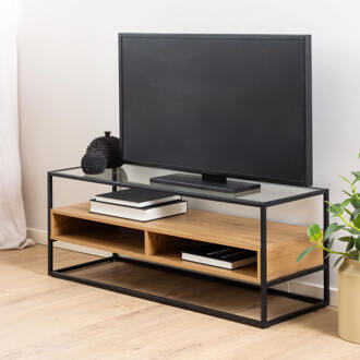 Hioshop Rands TV-meubel 3 planken eik decor. Bruin