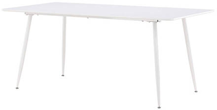 Hioshop Silar eetkamertafel 90x180 cm wit.